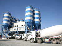 Double HZS120 Commercial Concrete Batching Plant Built in Ulan Bator, Mongolia