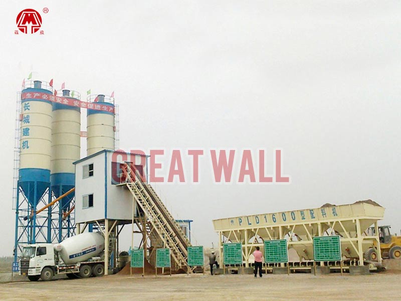 HZS60 concrete batching plant