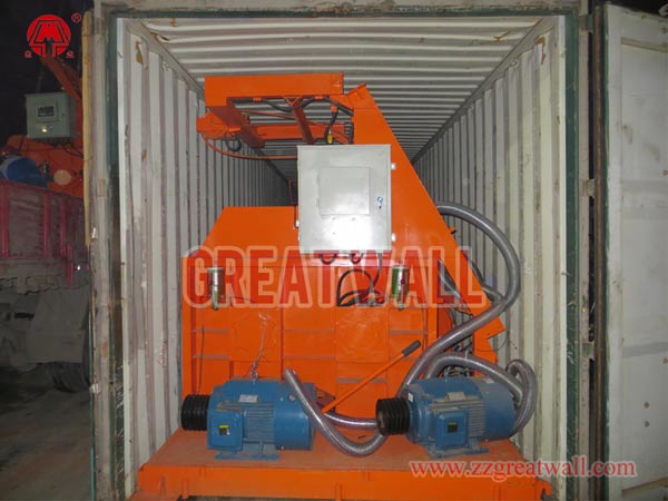 Concrete mixer packing