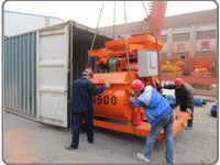 JS concrete mixer container loading