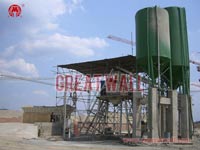Double HZS75 Concrete Batching Plant Built in Kuitun, Sinkiang for China Railway Group