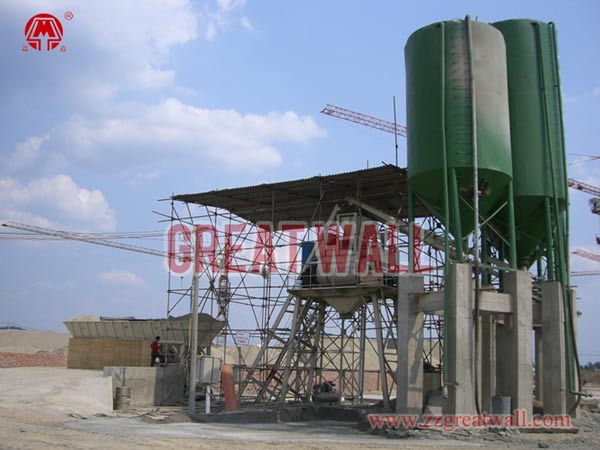Double HZS75 Concrete Batching Plant Built for Shangqiu Highway Bureau