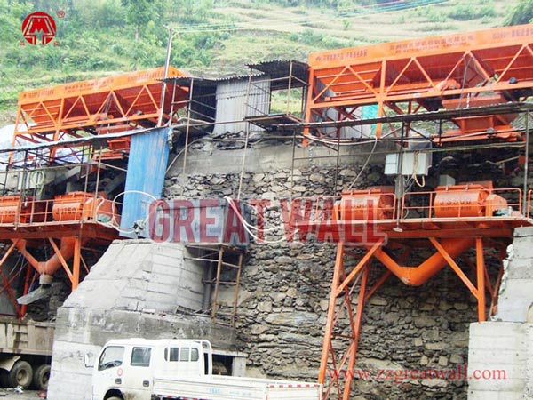 Double HZS35+HZS25 Concrete Batching Plant Built for Hanzhong Highway Project in Shan’xi Province