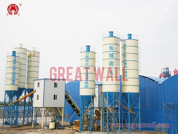 HZS75, HZS60 Concrete Batching Plants Built for Zhengzhou Yellow River The Fourth Bridges Project