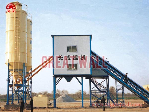 HZS60 Concrete Batching Plant Built for Henan Highway Bureau
