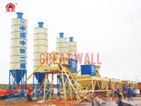 Double HZS50 Concrete Batching Plant Built for Yu-Shen Highway