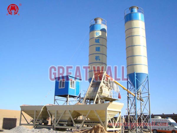 HZS50 Concrete Batching Plant Built for Shan’xi Jingbian Construction Bureau